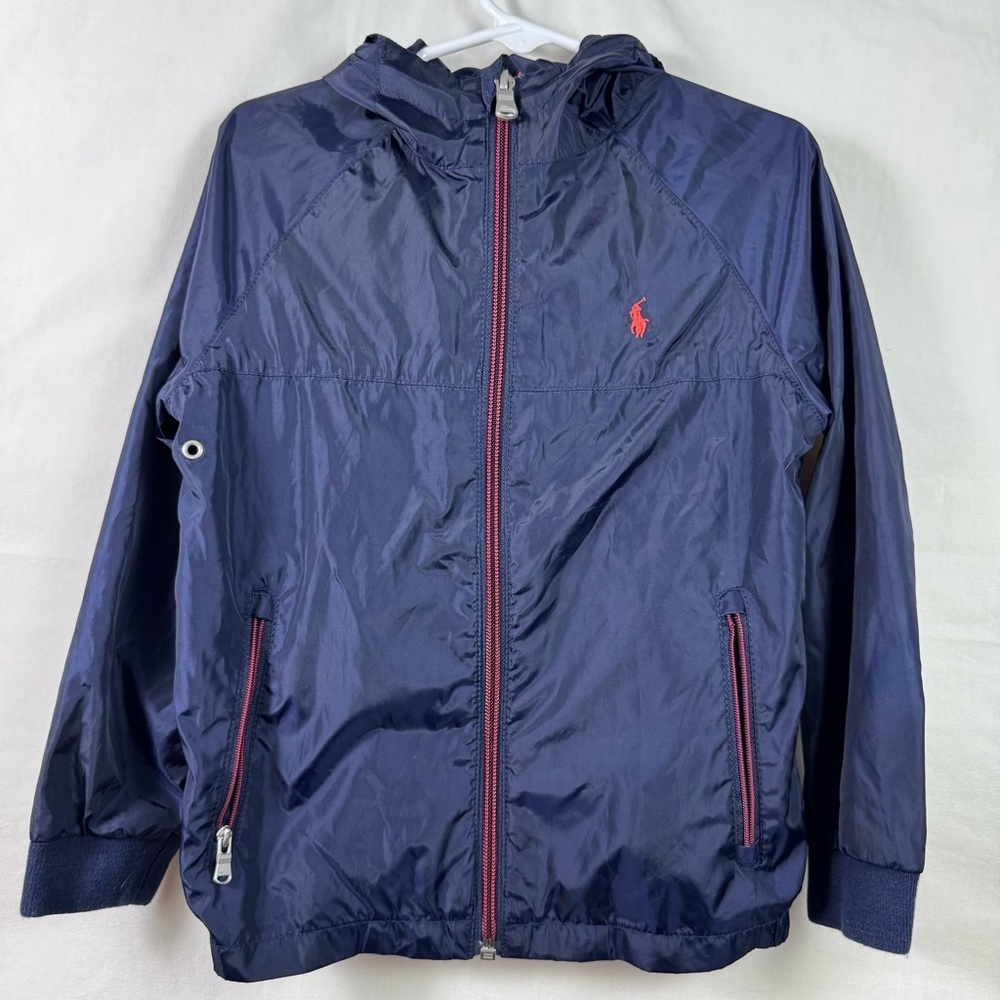 Polo Ralph Lauren Navy Hooded Jacket Boys Size 5